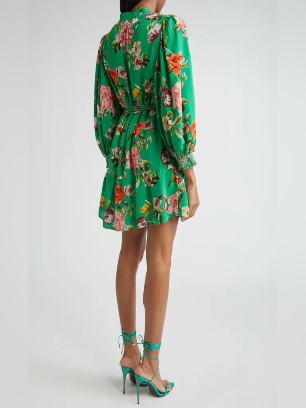 Alice + Olivia Antonette Floral Belted Minidress in Hamptons Floral Large | Sz 2 - Picture 3 of 11